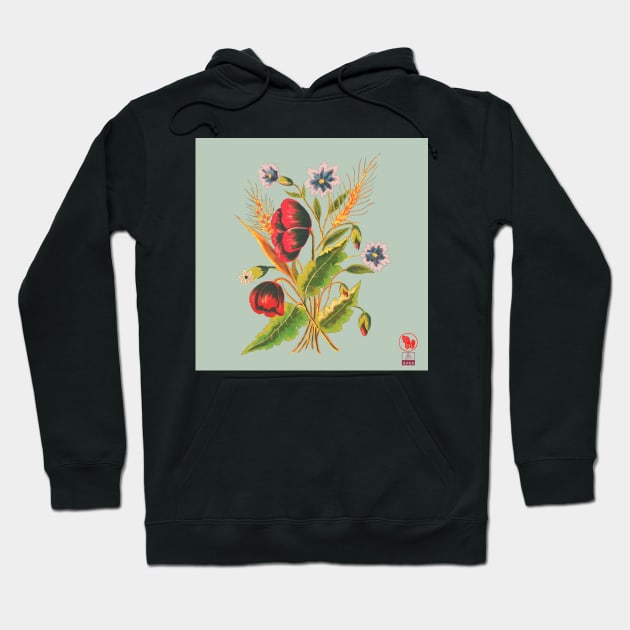 botanicals 1800's Hoodie by Beni-Shoga-Ink